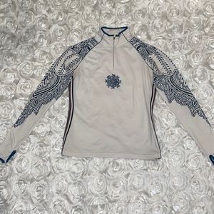 Athleta Pattern Half Zip Up Long Sleeve